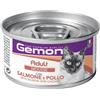 Gemon Adult Mousse Salmon & Chicken Alimento Umido Completo Con Salmone e Pollo Per Gatti Adulti 85gr