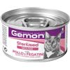 Gemon Sterilised Mousse Chicken & Liver Alimento Umido Completo Con Pollo e Fegatini Per Gatti Adulti Sterilizzati 85gr