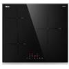 STARCHARTS Piano Cottura a Induzione 3 Fuochi Incassabile con Funzione Boost, 59cm 6680W, Piano Cottura Elettrico con Vetro Italy ILVA, Blocco Bambini, Funzione Pausa, 9 Livelli di Potenza, Timer