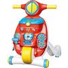Clementoni Baby Clementoni - Valentino Scooterino 2 in 1, Moto Bambini Spingibile 9 Gioco Prima Infanzia Made in Italy, Primi Passi, Centro Attivita, Insegna Lettere, Numeri, Parole,Eta 9+ mesi
