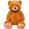 De Car Peluche Orsacchiotto Orso Gigante 130 cm di XXL Teddy Morbido Orsetto Bear Regalo Compleanno Bambini da Marrone Natale Altezza 130 cm