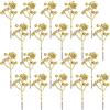 Fangoo 20 Pezzi Decorazione artificiale di bacche oro,18 cm Bacche rosse per dell'albero di Natale Artigianato Stagione delle vacanze Decorazione invernale domestica