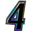4R Quattroerre.it 13244 Numero Racing 4, Nero