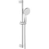ONECE Set Asta Doccia Saliscendi in Acciaio Inox da 75 cm, Lnstallazione Regolabile, Colonna Doccetta Senza Miscelatore, Saliscendi Doccia con Soffione e Tubo Flessibile, Staffa Supporto Regolabile