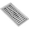 Srliya Dra Piletta 21×10×5 20x10cm Rettangolare in Acciaio Inox Scarico a Pavimento Bagno Doccia Cucina Griglia per Rifiuti