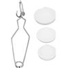 TARSHYRY Set Crogiolo Al Quarzo da 250 G, 150 G, 100 G con Supporto in Acciaio Inossidabile, per Fondere Oro, Argento, Rame, Ideale per Gioiellieri e Metalmeccanici