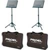 Proel Spa Proel RSM360M Coppia Leggio Musicale Pro per spartiti preforato con Borsa trasp.