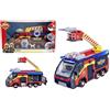 Simba Sam Jupiter Camion Giocattolo - Veicolo dei pompieri con luci e suoni realistici, scala estensibile, camion dei vigili del fuoco per bambini dai 3 anni in su