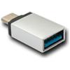 System-S Adattatore USB 3.1 tipo C maschio a 3.0 A femmina 5 Gbps in grigio