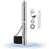 VEVOR Pompa Sommergibile per Pozzi Profondi IP68, Potenza in Ingreso 1100 W, 230 V, Portata 65 L/min, Prevalenza 85 m, con Cavo da 20 m, Pompa per Acqua in Acciaio Inox per Irrigazione Industriale