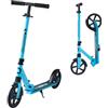 VEVOR Monopattino con 2 Ruote per Bambini da 8 Anni, Monopattino Carico max. 100 kg 3 Altezze Regolabile, Ruote Diametro da φ200 mm, Pedana Antiscivolo, Nero Blu