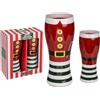 Out of the blue Bicchiere da birra, costume da Babbo Natale, per circa 460 ml, altezza: ca. 18 cm, set da 2 in scatola per finestra