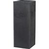 Scheurich C-Cube Alto, rinforzo in plastica, Stony Black, 26 cm di lunghezza, 26 cm di larghezza, 70 cm di altezza, 9 l vol.