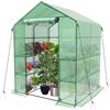 VOUNOT Serra da Giardino 143x143x195 cm con Porta Avvolgibile e Finestra di Osservazione, Mini Serra Orto Vivaio per Piante 8 Ripiani per Fiori Verdure Crescita, Verde