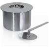 Your Self Srl Bruciatore tondo per camino a bioetanolo biocamino inox 2 lt d.20 cm