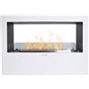 Your Self Srl Camino a bioetanolo da terra per interno esterno Giotto S Bianco 100x30x70