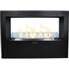 Your Self Srl Camino a bioetanolo da terra per interno esterno Giotto S Nero 100x30x70