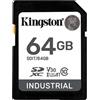 Kingston Technology 64G SDXC Industrial pSLC (64GB SDXC INDUSTRIAL C10 - -40C TO