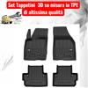 Pro Line Per Volvo S40 II da 2004-2012 Set Tappetini su Misura in TPE con Bordi Rialzati