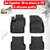 Pro Line Per Ford Focus II da 2004-2011 Set Tappetini su Misura in TPE con Bordi Rialzati
