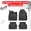 Pro Line Per Ford Fiesta VII 2017-2023 Set Tappetini su Misura in TPE con Bordi Rialzati