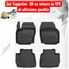 Pro Line Per Ford Mondeo IV 2007-2014 Set Tappetini su Misura in TPE con Bordi Rialzati