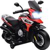 AIYAPLAY Moto Elettrica per Bambini con Rotelle, Specchietti e Poggiapiedi, in PP e Metallo, 85.5x44.5x56 cm, Rosso | Aosom Italy