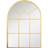 HOMCOM Specchio Moderno a Parete a forma di Arco 70x50 cm per Camera da Letto e Soggiorno, Oro | Aosom Italy