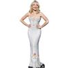 Star Cutouts CS1169 Sabrina Carpenter Silver Dres - Sagoma in cartone a grandezza naturale, altezza 154 cm, ideale per celebrità, televisione, appassionati di musica, compleanni ed eventi VIP