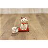 Craft Yuu-Ki Gatto portafortuna bianco fatto a mano, mano sinistra, ceramica, articoli Set...