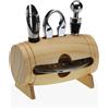Versa Set Vino a Forma di Barile H 15 Cm 7 x 13,5 Cm Acciaio