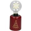 Tognana Lampada Fiocco Natale con Led H 21 Cm Christmas Lamp Rosso