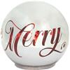 Tognana Sfera Natale con Led D 12 Cm Christmas Mirror Silver Vetro Rosso