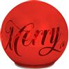 Tognana Sfera Natale con Led D 12 Cm Christmas Mirror Red Vetro Rosso