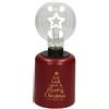 Tognana Lampada Stella Natale con Led H 21 Cm Christmas Lamp Rosso