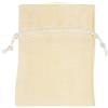 Piovaccari Bustina Portaconfetti Tela H 12 x 9 Cm Cream 10 Pz