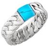 Breil Gioiello collezione CARVING, ANELLI da UOMO in ACCIAIO, PIETRE NATURALI colore ARGENTO con TURCHESE