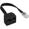 InLine 69933 Distributore ISDN da 1x RJ45 maschio a 2x RJ45 Bu, (8P8C) con cavo da 15 cm, senza resistori terminali