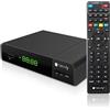 Techly 360998 Decoder Ricevitore Digitale Terrestre DVB-T/T2 H.265 HEVC 10bit con Display e Telecomando Universale 2 in 1 Nero