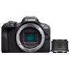 Canon [Pronta consegna] Kit Fotocamera Mirrorless Canon EOS R100 Black + Obiettivo RF-S 18-45mm IS STM - Prodotto in Italiano [Prodotto ufficiale - Garanzia Canon 2 Anni]