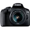 Canon [Pronta consegna] Kit Fotocamera Reflex Canon EOS 2000D + Obiettivo EF-S 18-55mm IS II - Prodotto in Italiano [Prodotto ufficiale - Garanzia Canon 2 Anni]