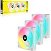 CORSAIR QX120 RGB Serie iCUE LINK, Starter Kit Ventole Magnetiche da 120 mm - Bianche