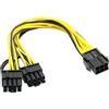 Protech cavo splitter di alimentazione PCI-E PCI Express ATX, 6pin, da maschio a doppia scheda video 8pin e 6pin femmina - SPEDITO IN 24H