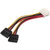 Protech Cavo 4 Pin Molex a Doppio SATA - 15cm Bulk - SPEDITO IN 24H