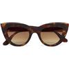 OKKIA Claudia Occhiali da Sole Donna Big Cat Eye Avana