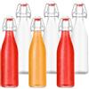 Relaxdays Bottiglie vuote, Set da 6, 500 ml, Chiusura a Gancio, di Vetro per Oli, aceti, liquori