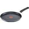 Tefal, C38510 XL Force, padella per crepe, 25 cm, rivestimento antiaderente, resistente, segnale termico, fondo Diffusion Base, forma extra larga, manico stabile, colore: nero