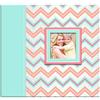 MCS Scrapbook MBI by Industries-Album per Scrapbooking, Motivo a Zigzag con Pagine da 30,5 x 30,5 cm, 33,5 x 32,625 cm, Argento, Blu, Medium