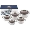Le Creuset Set 5 pezzi pentole in acciaio inox, 96209400001000