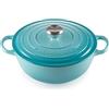 Le Creuset Marmitta Evolution in ghisa vetrificata con Coperchio, diameter 26 cm, Volume 4.1 L, Blu Caribe, 21114261700430